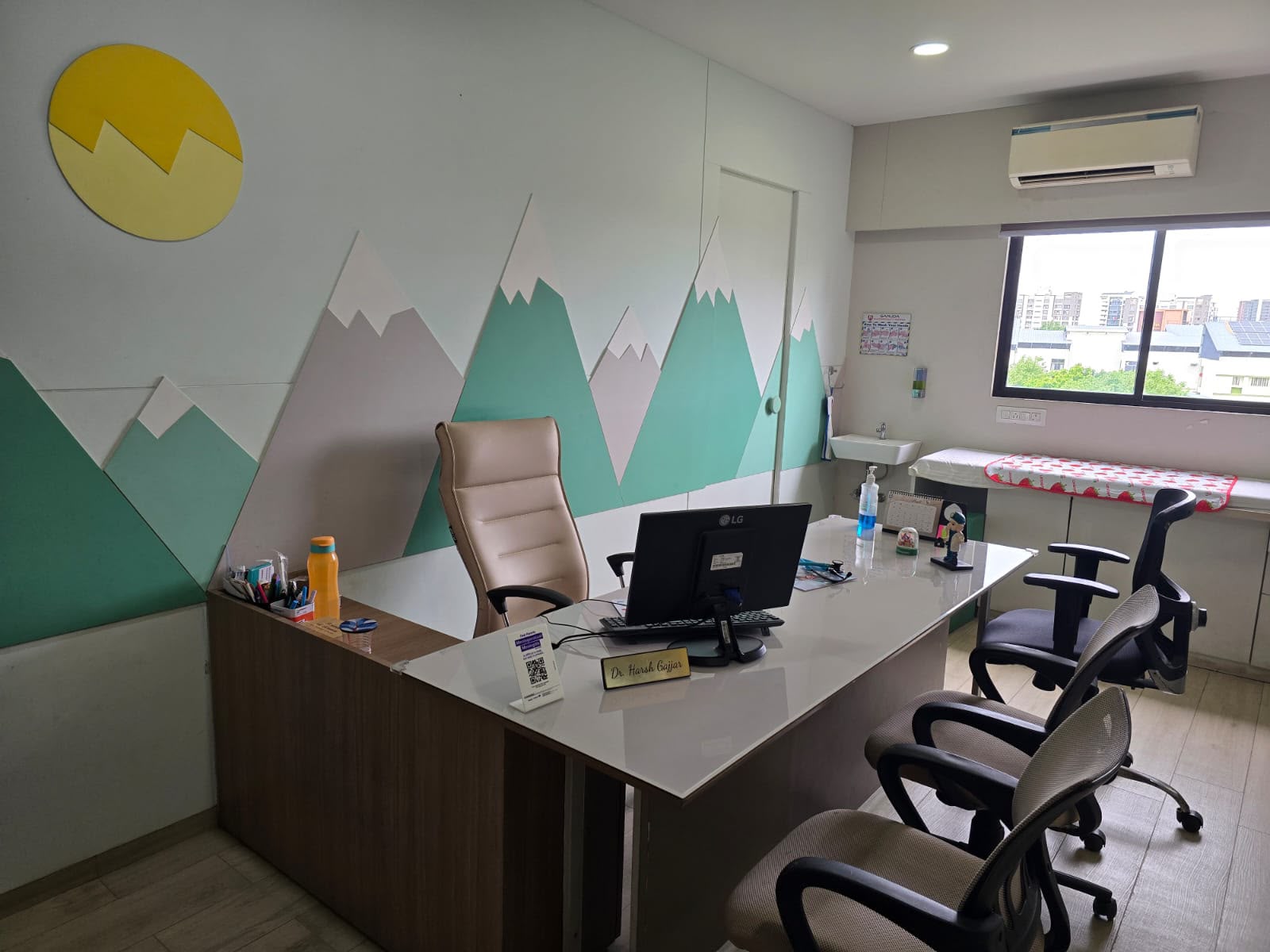 Child-friendly pediatric consultation room at Garuda Hospital